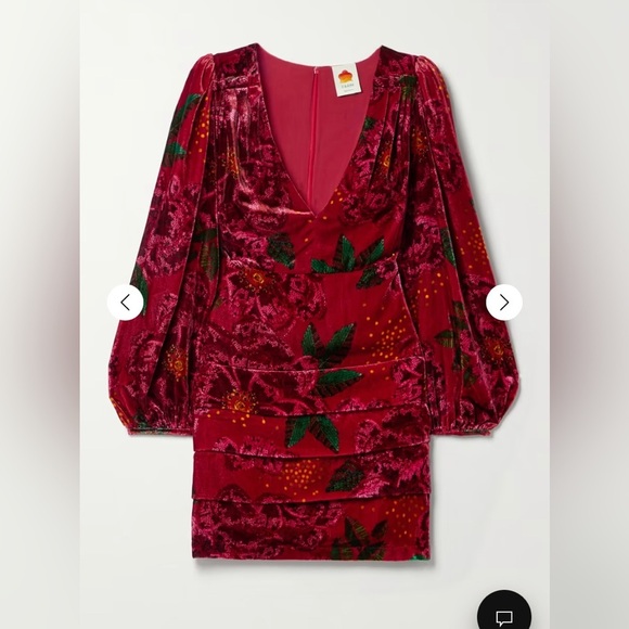 Farm Rio /Floral/pr velvet mini dress/formal/ evening/prom/cocktail ⭐️ Host Pick - Picture 4 of 6